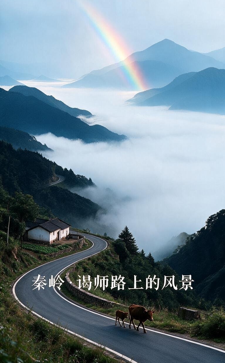 诗步偶得《秦岭听胡音图》